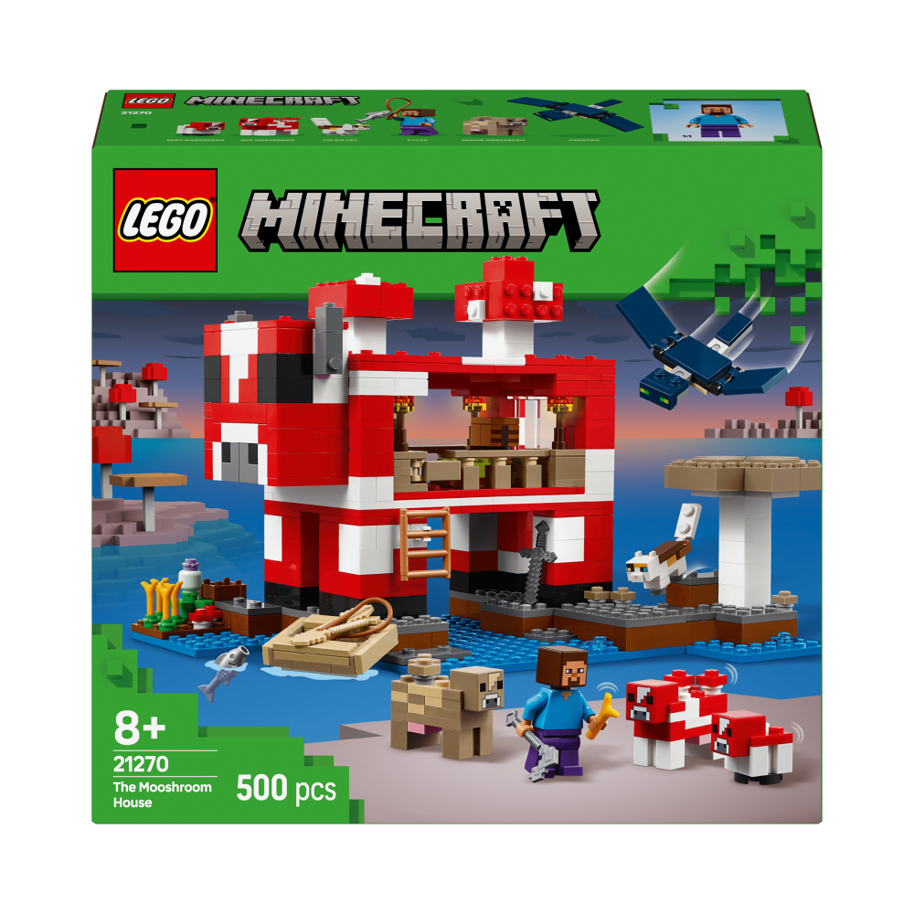 LEGO Minecraft The Mooshroom House Toy Playset 21270