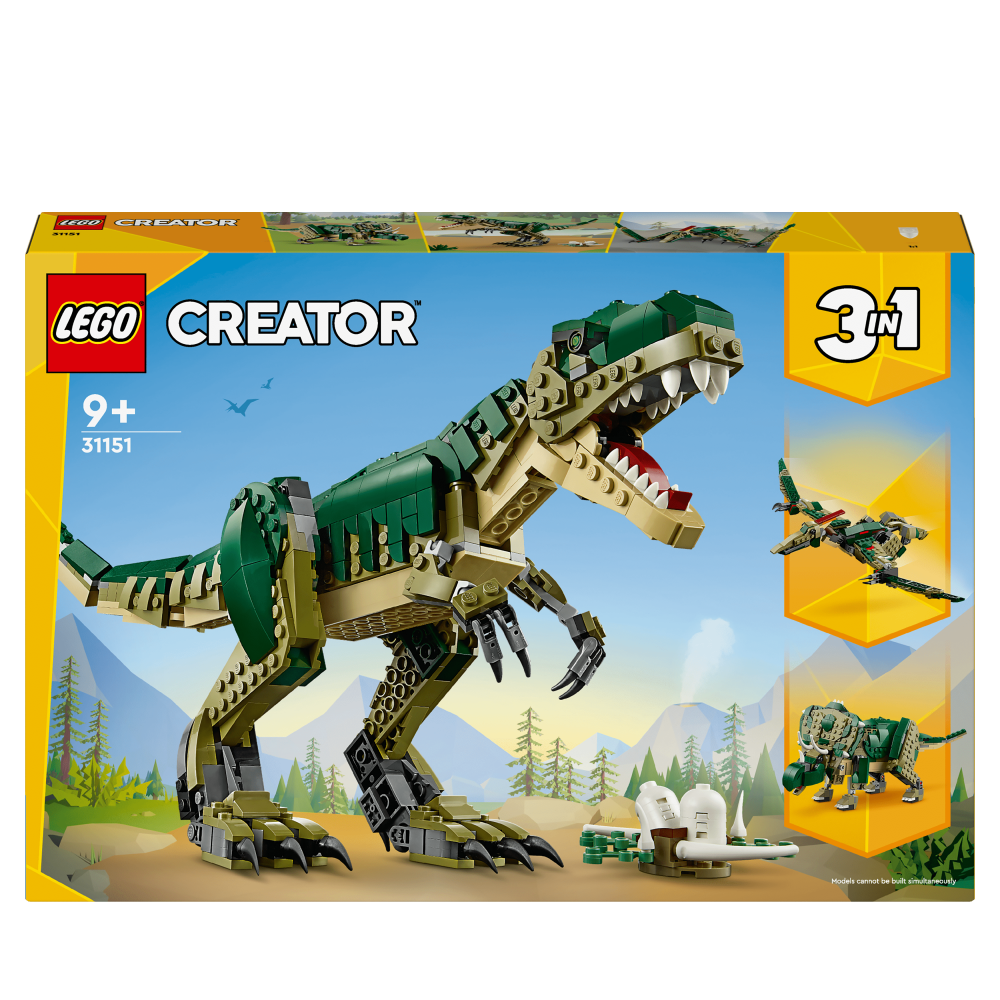 LEGO Creator 3in1 T rex Toy Dinosaur Set 31151