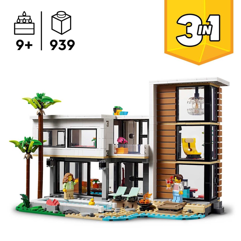 LEGO Creator 3in1 Modern House Building Set for Kids 31153