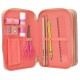 TOPModel Triple Pencil Case With Pendant GIRL POWER