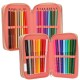 TOPModel Triple Pencil Case With Pendant GIRL POWER