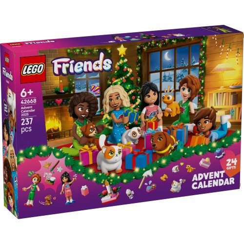 LEGO Friends Advent Calendar 2025 – 24 Surprises with 5 Mini-Dolls & 5 Pets (42668)