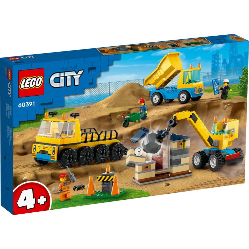 LEGO City Construction Trucks & Wrecking Ball (60391)