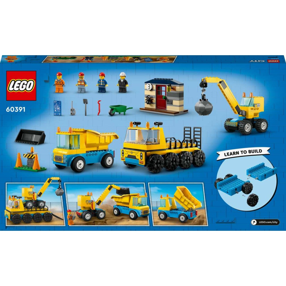 LEGO City Construction Trucks & Wrecking Ball (60391)