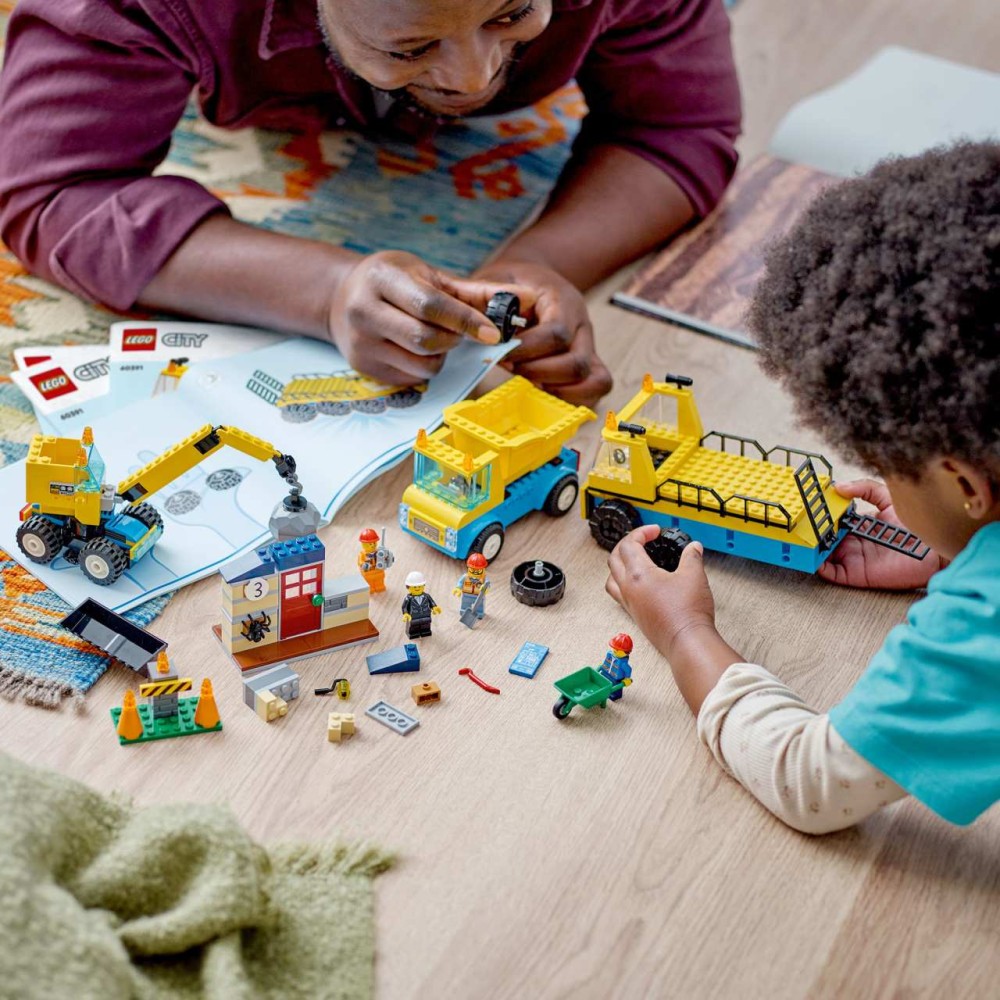 LEGO City Construction Trucks & Wrecking Ball (60391)