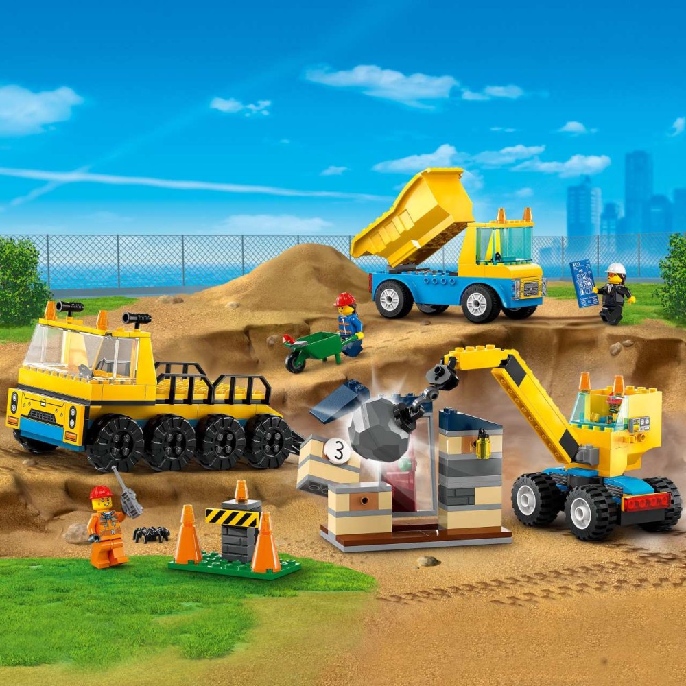LEGO City Construction Trucks & Wrecking Ball (60391)