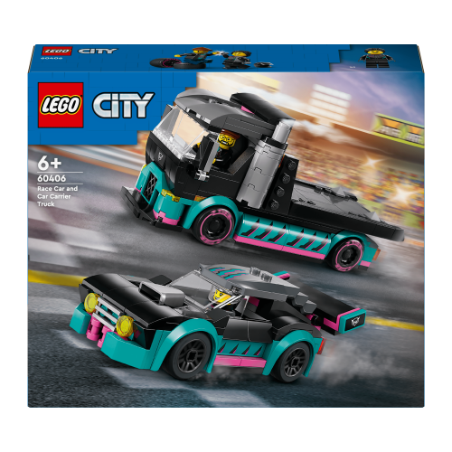 Lego Race Car and Car Carrier Truck - 60406