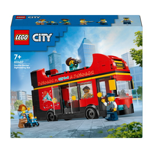 LEGO City Red Double-Decker Sightseeing Bus Toy Set 60407