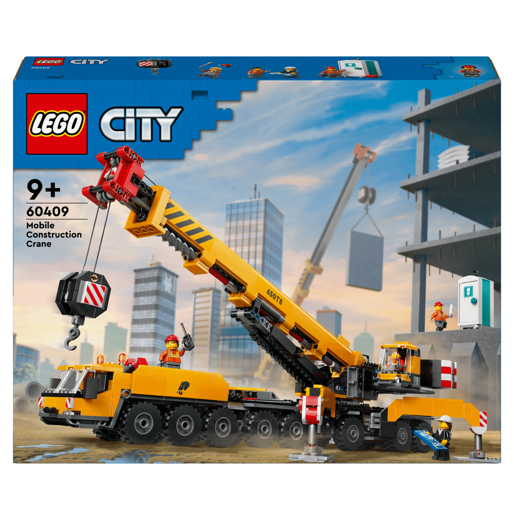LEGO City Yellow Mobile Construction Crane Toy Set 60409