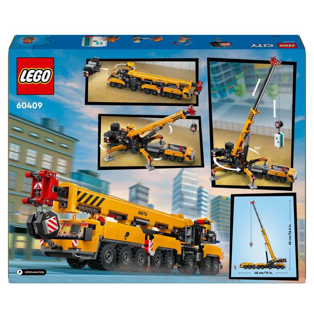 LEGO City Yellow Mobile Construction Crane Toy Set 60409