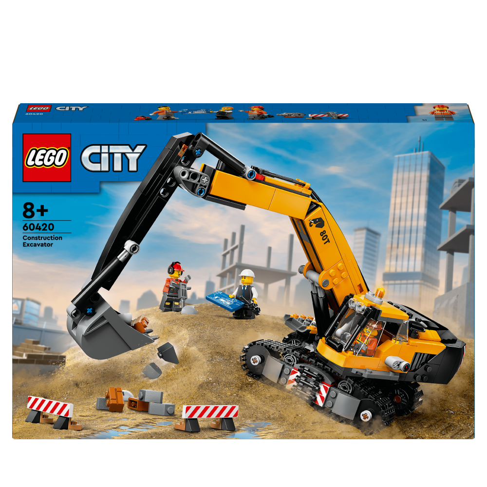 LEGO City Yellow Construction Excavator Toy 60420