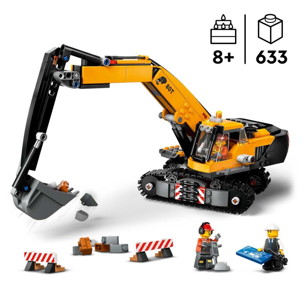 LEGO City Yellow Construction Excavator Toy 60420