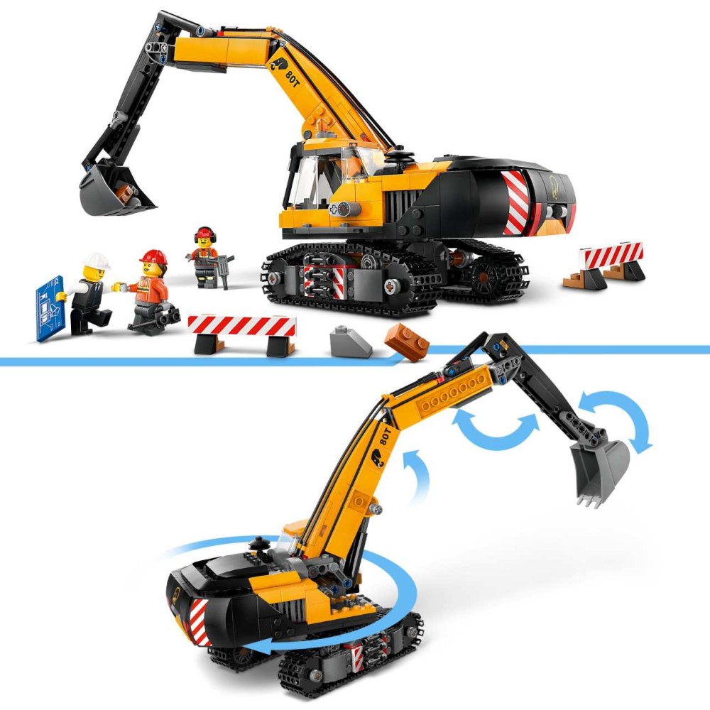 LEGO City Yellow Construction Excavator Toy 60420