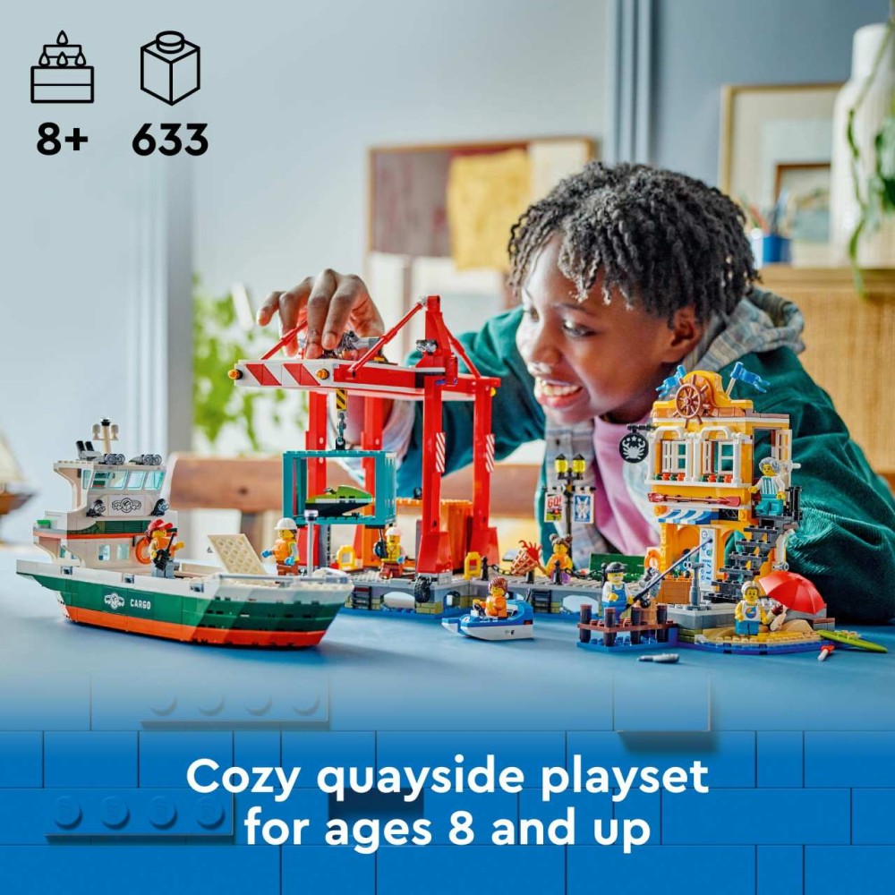 LEGO City Seaside Harbour with Cargo Ship Toy 60422
