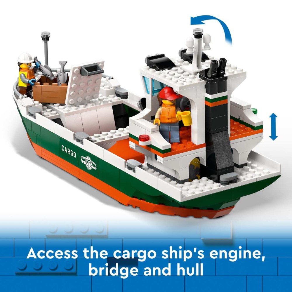 LEGO City Seaside Harbour with Cargo Ship Toy 60422