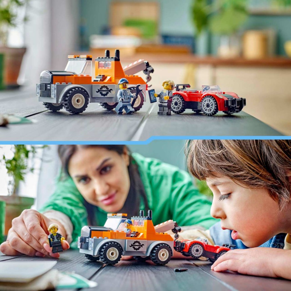 LEGO City Tow Truck and Sports Car Repair Toy 60435