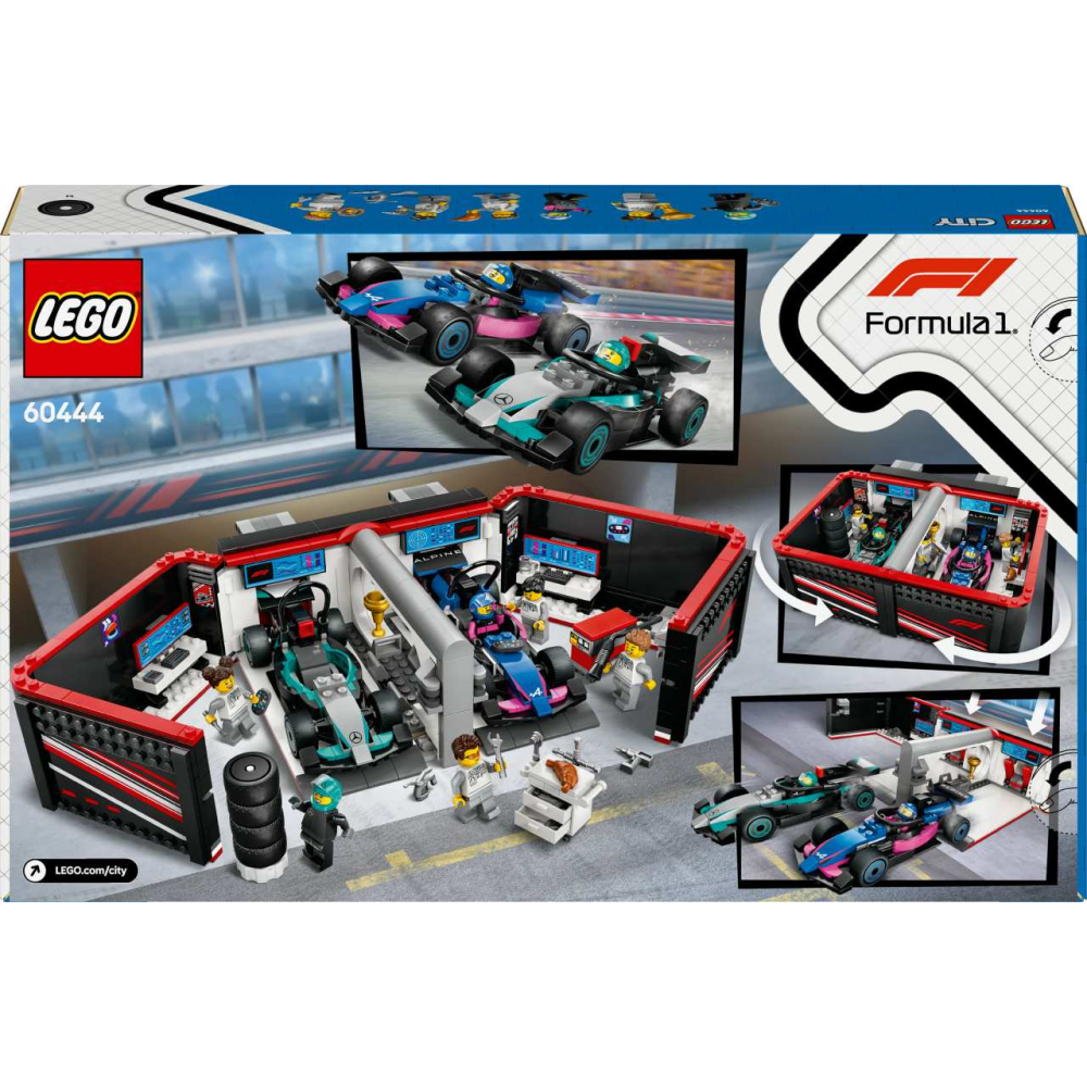 LEGO City F1 Garage & Mercedes-AMG & Alpine Cars 60444