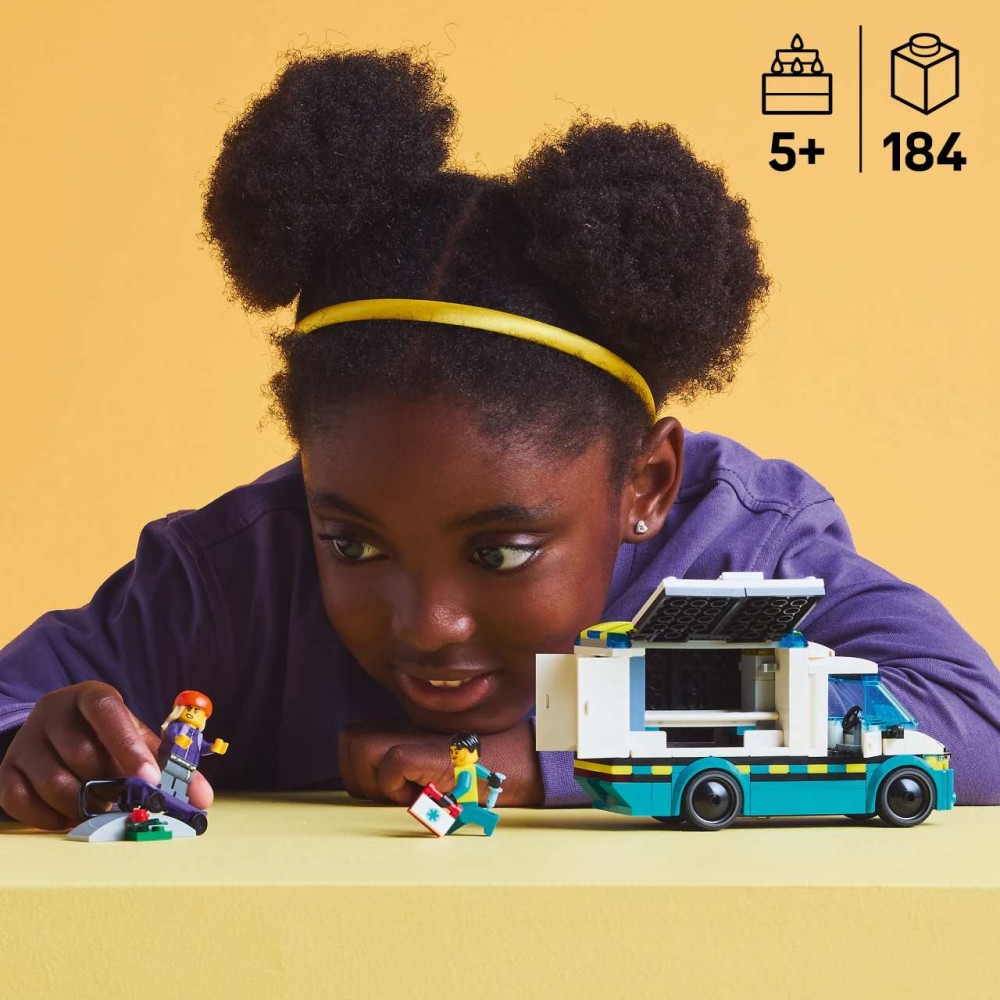 LEGO City Emergency Ambulance Toy Vehicle Set 60451 (60451)