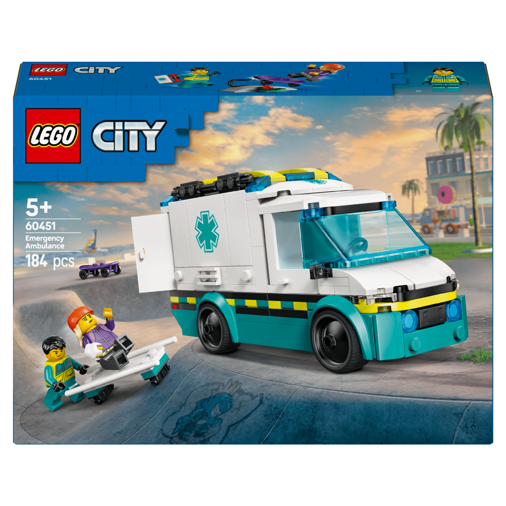 LEGO City Emergency Ambulance Toy Vehicle Set 60451