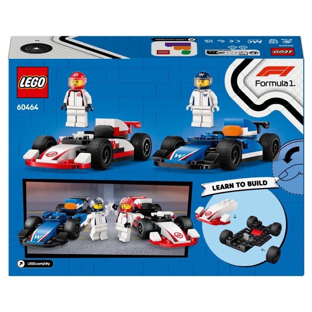 LEGO City F1 Williams Racing & Haas F1 Race Cars 60464