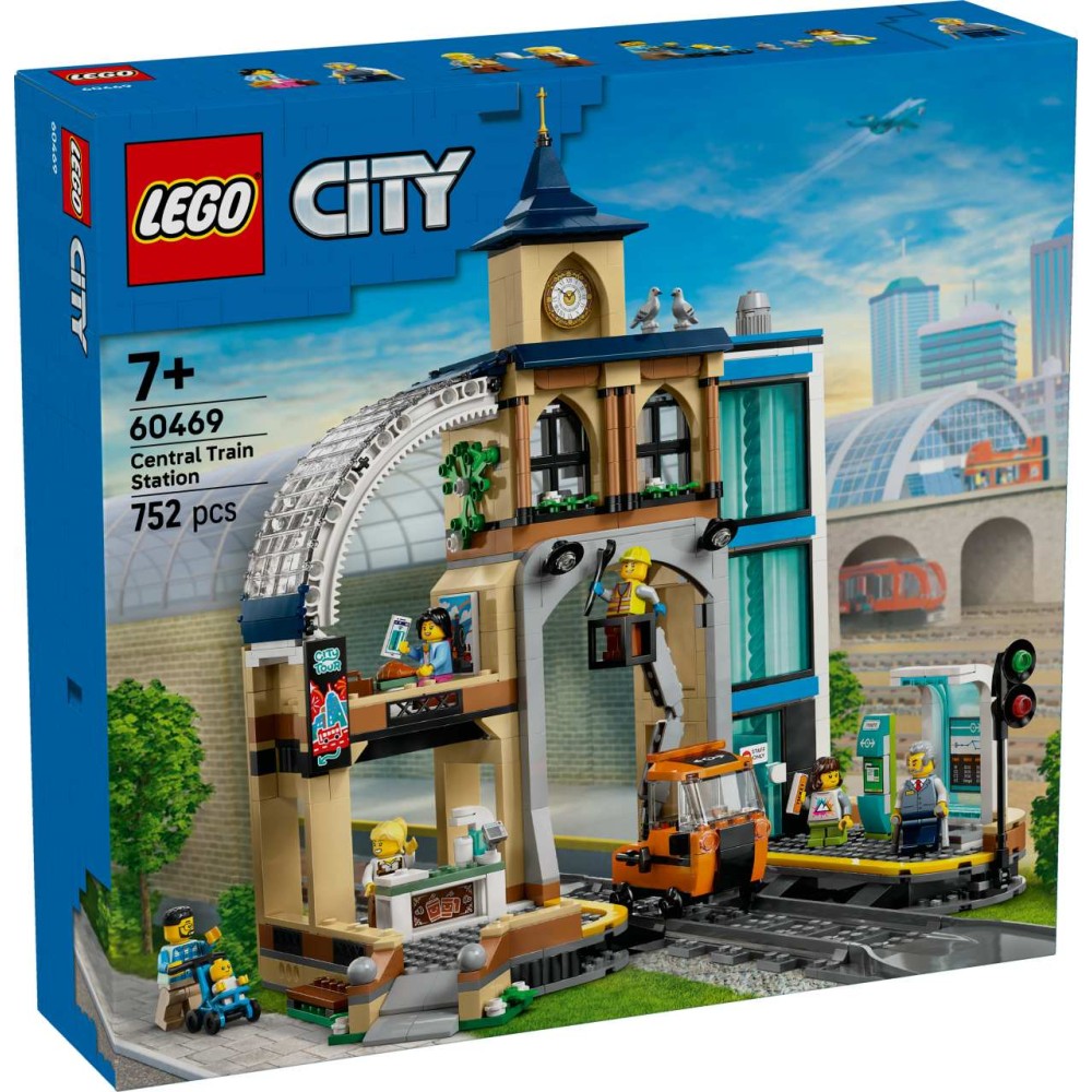 LEGO City Central Train Station Toy Playset 60469 (60469)