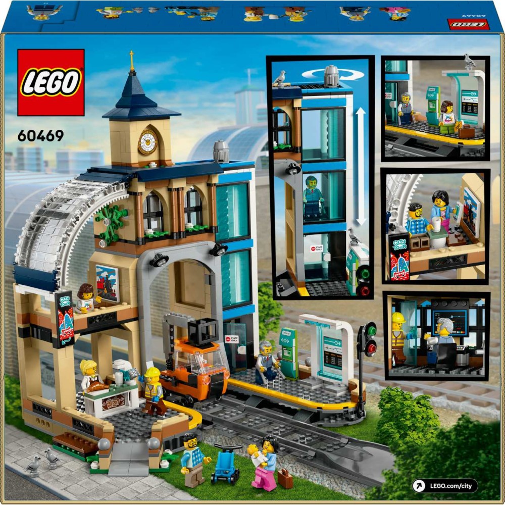 LEGO City Central Train Station Toy Playset 60469 (60469)