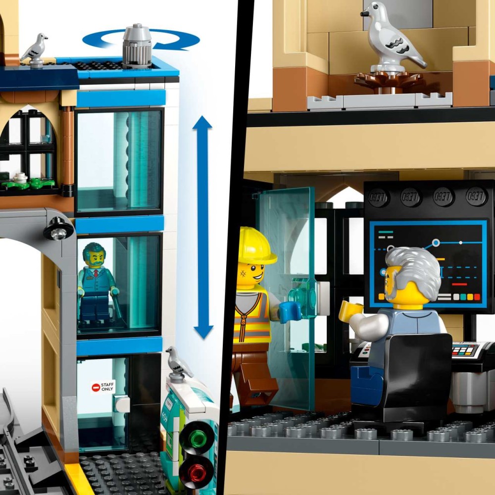 LEGO City Central Train Station Toy Playset 60469 (60469)