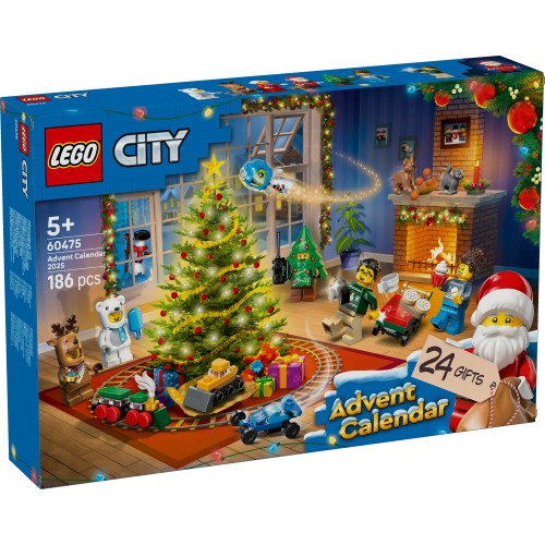 LEGO City Advent Calendar 2025 – 24 Surprises with 7 Minifigures & Mini Vehicle Builds (60475)