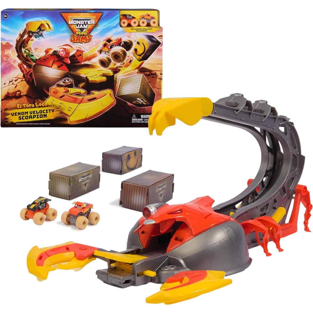 Monster Jam El Toro Loco Venom Velocity Scorpion Playset