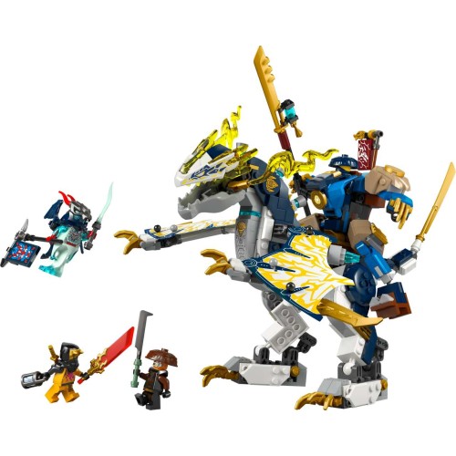 LEGO NINJAGO Rogue’s Mech Dragon Rider – Posable Mech & Robot Dragon with 4 Minifigures (71843)