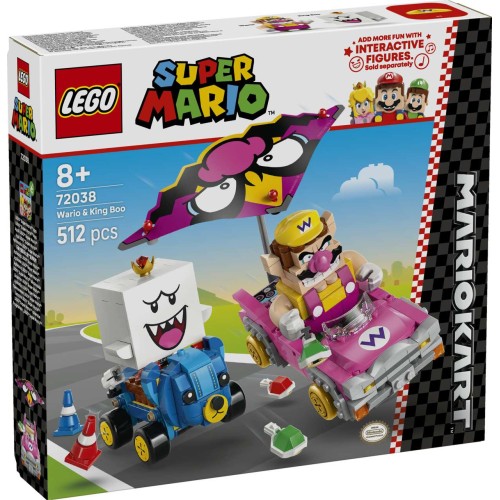 LEGO Super Mario Mario Kart Wario & King Boo 72038 – Racing Building Set for Kids