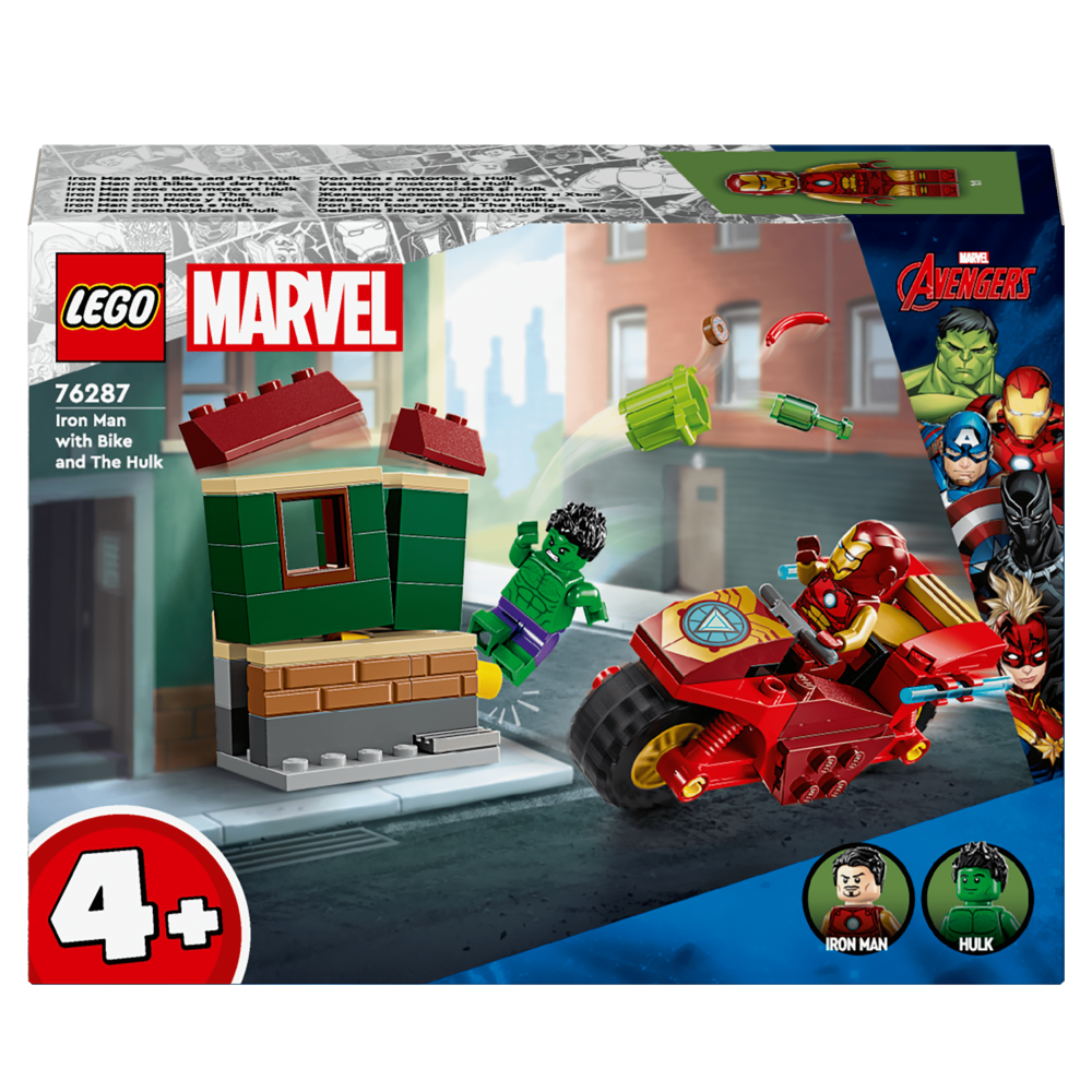 LEGO Marvel Iron Man with Bike and The Hulk 76287