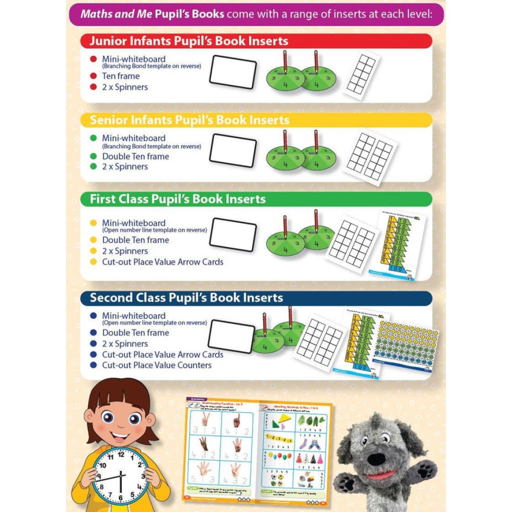 Maths and Me 2 - Pupils Book & Home School Links Book & Progress Assessment Booklet - Set - Second Class