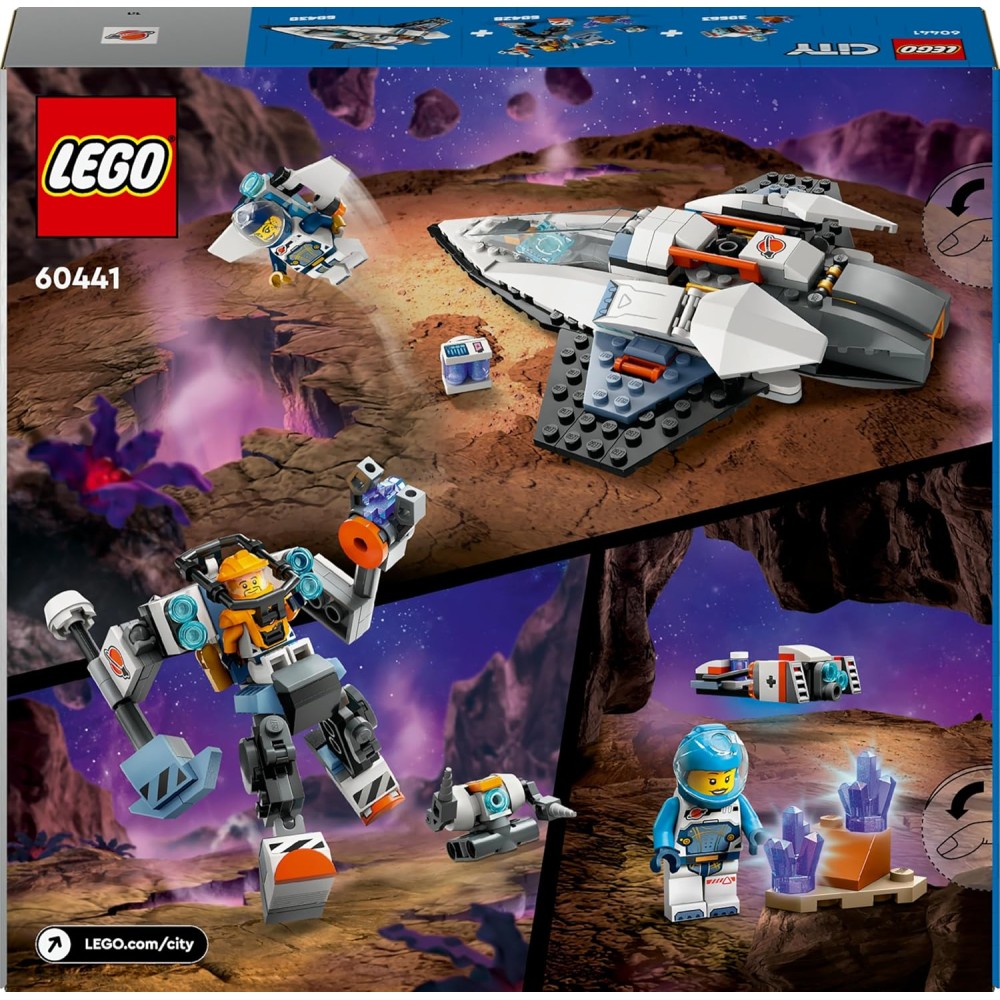 LEGO City Space Explorers Pack 60441 – Buildable Mech, Spaceship & Hoverbike
