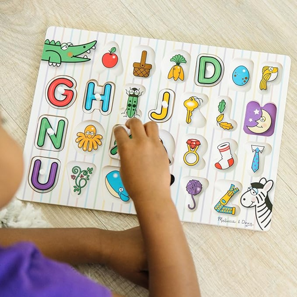 Melissa & Doug See-Inside Alphabet Peg Puzzle (LC) - 26 Pieces