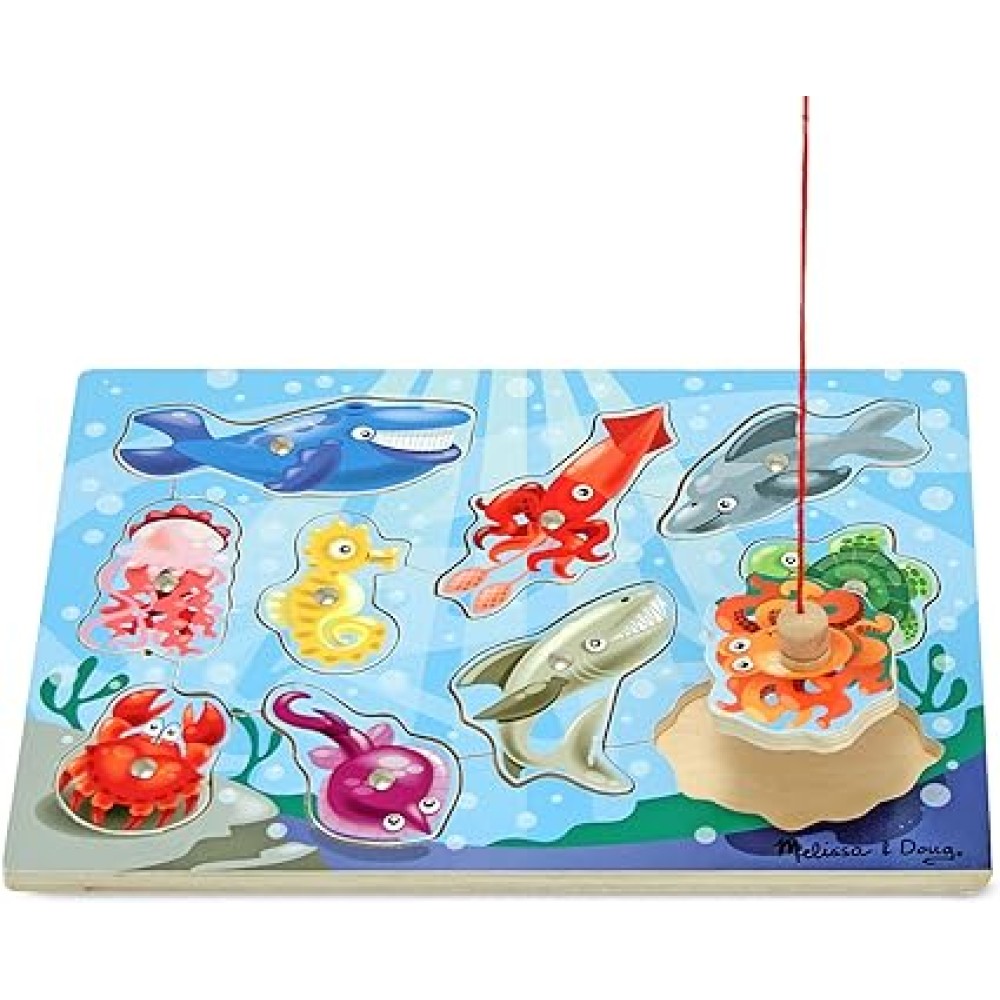 Melissa & Doug Fishing Magnetic Puzzle Game - 10 Pieces