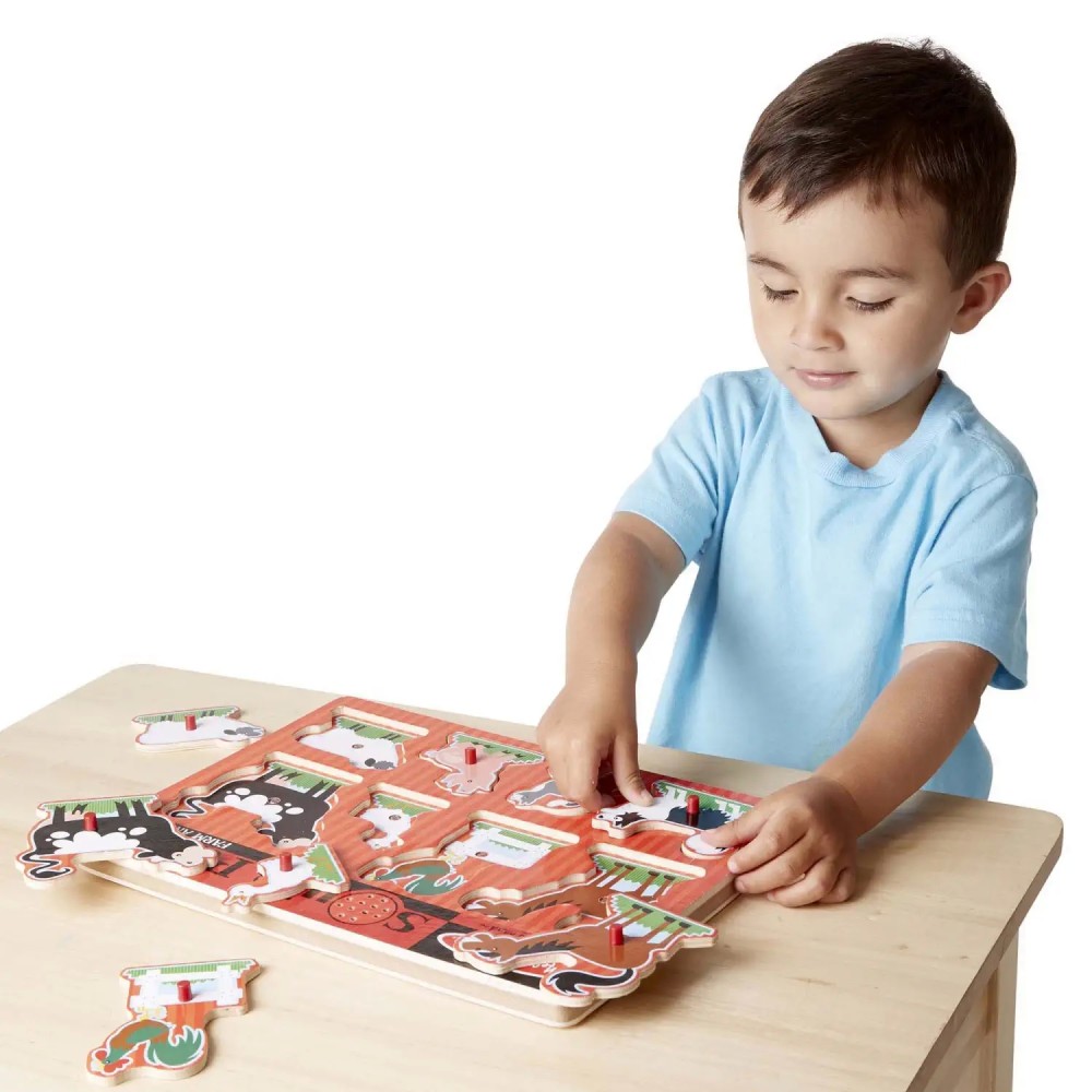Melissa & Doug Farm Animals Sound Puzzle - 8 Pieces