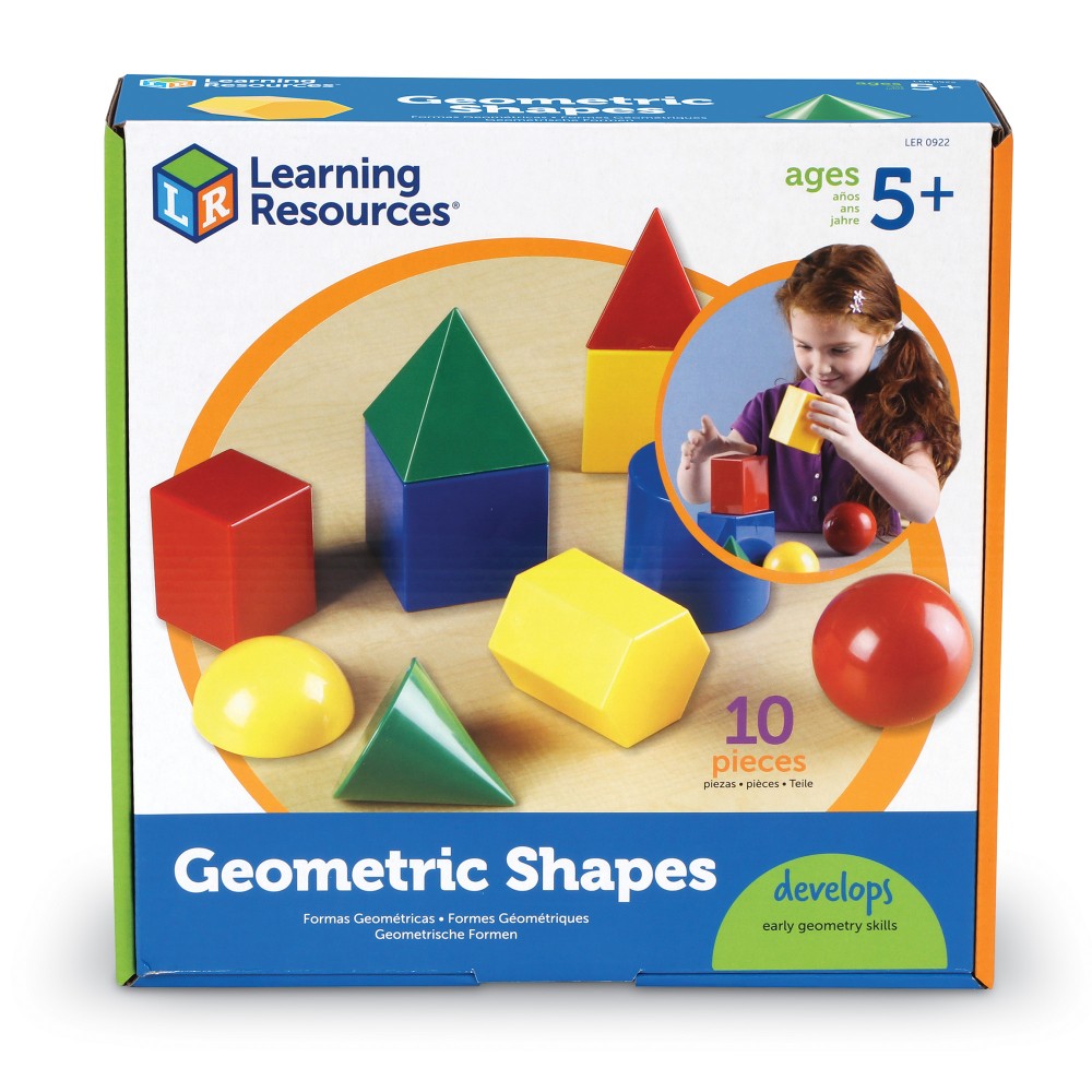 Large Plastic Geometric Shapes, Set of 10 Learning Resources