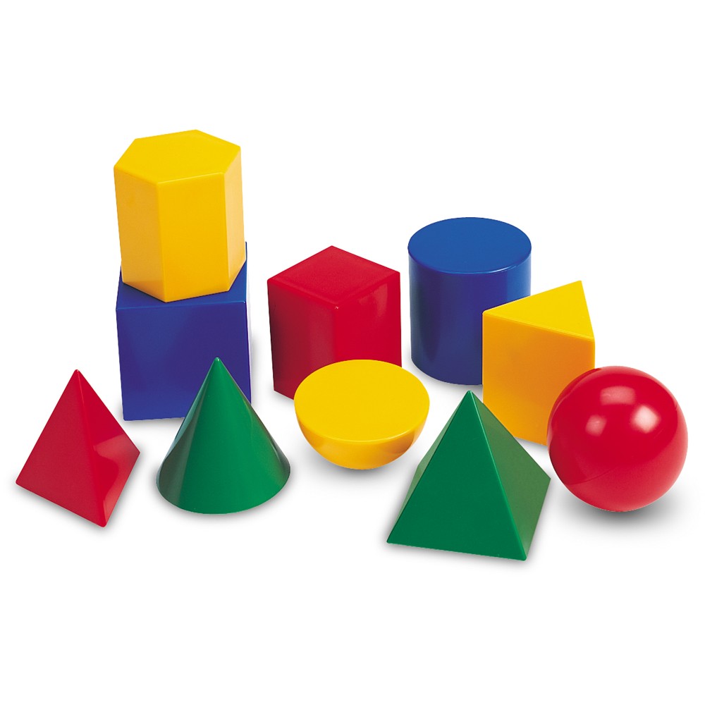 Large Plastic Geometric Shapes, Set of 10 Learning Resources