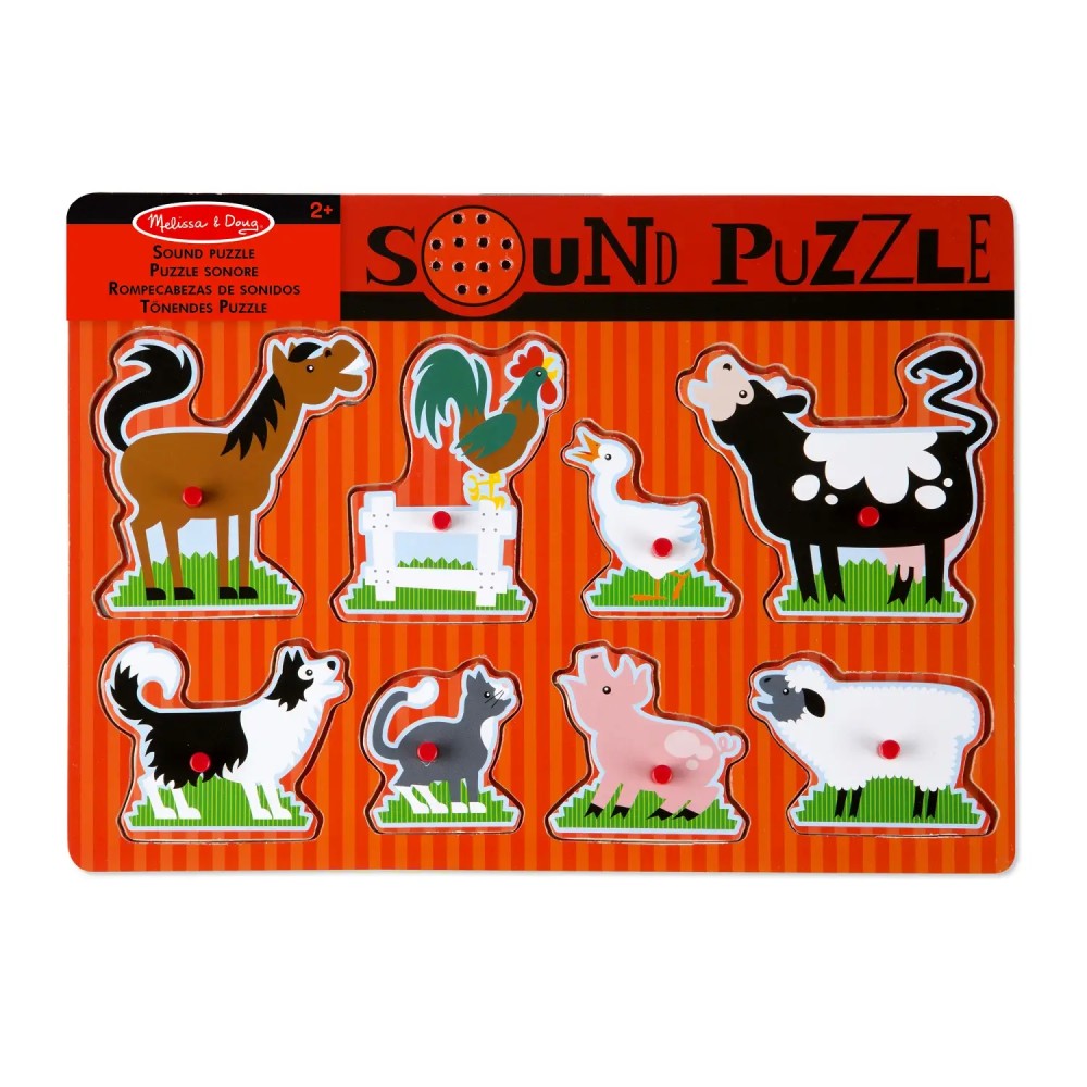 Melissa & Doug Farm Animals Sound Puzzle - 8 Pieces