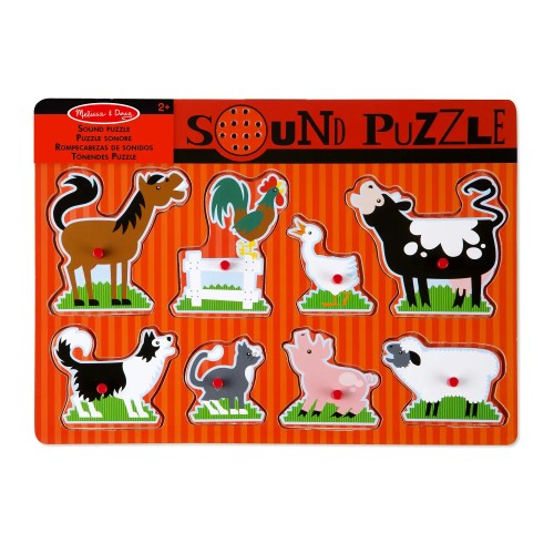 Melissa & Doug Farm Animals Sound Puzzle - 8 Pieces