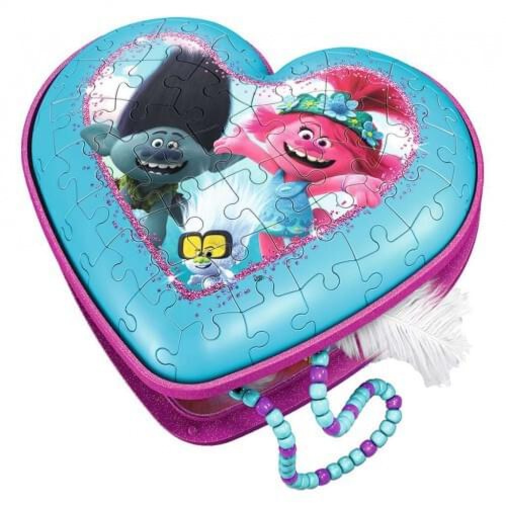 TROLLS 2 WORLD TOUR HEART SHAPED 3D PUZZ