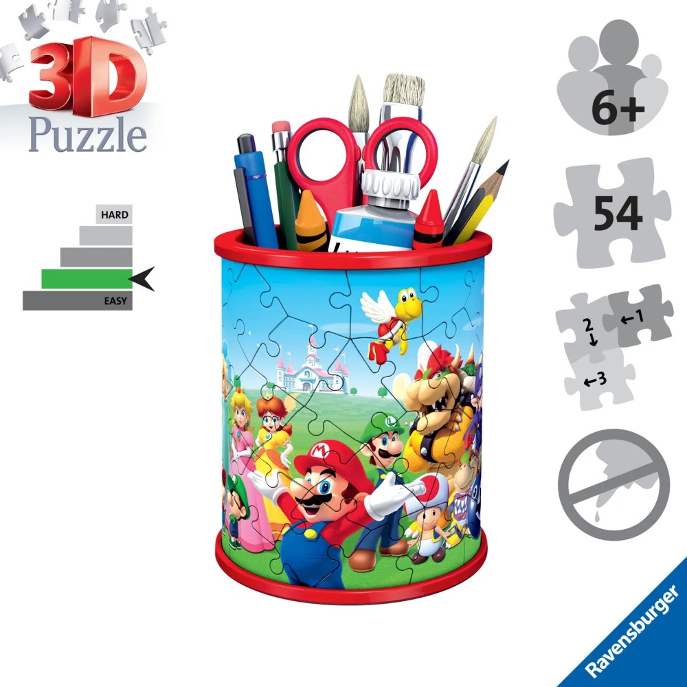 Ravensburger Super Mario Pencil Holder 3D Puzzle 54pc
