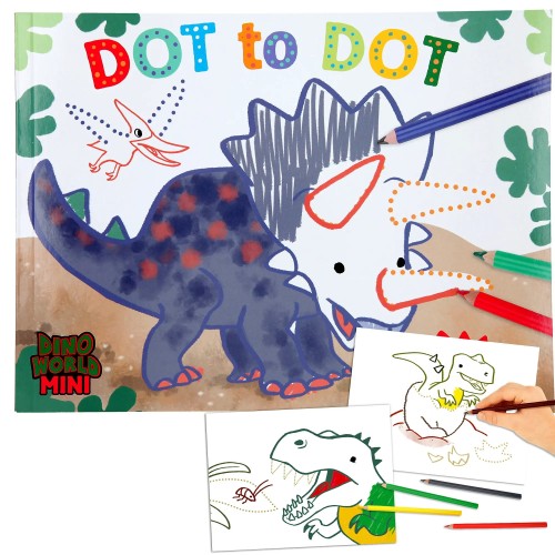Dino World Dot To Dot Colouring Book MINI DINO 12010| Stakelum Store Ireland