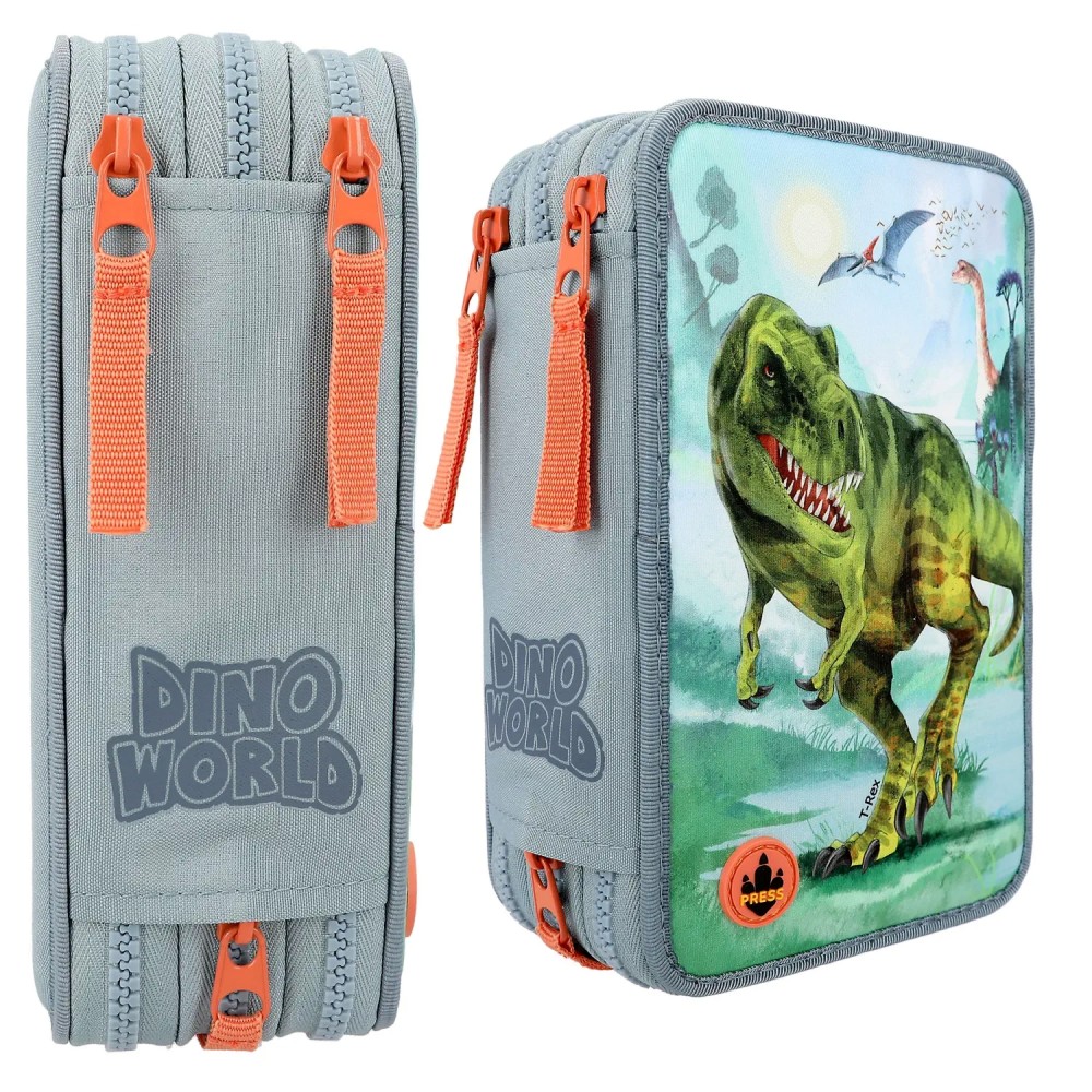 Dino World Triple Pencil Case LED T-Rex