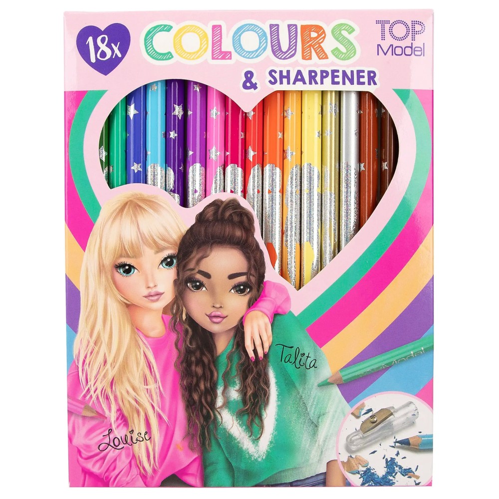 Topmodel 18 Colouring Pencils With Sharpener