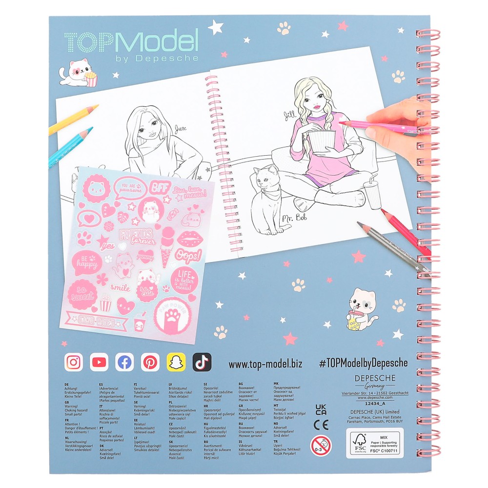 TOPModel Colouring Book CUTIE STAR 12434
