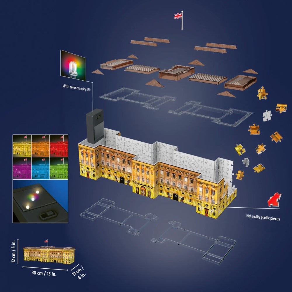 Ravensburger Buckingham Palace Light Up 3D Puzzle 216pc 