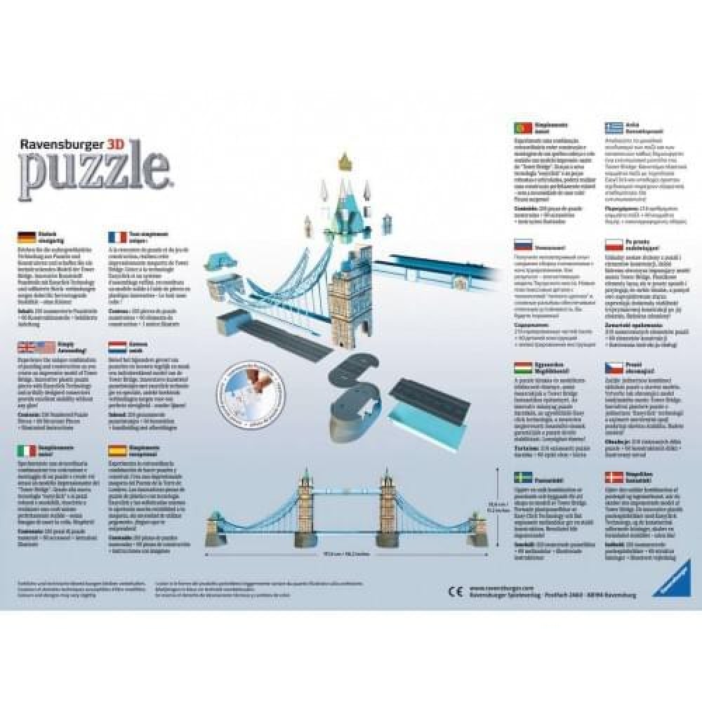 Ravensburger Tower Bridge of London, 216pc 3D Jigsaw Puzzle by Ravensburger