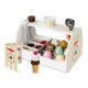 Melissa & Doug Wooden Scoop and Serve Ice Cream Counter (28 pcs) - Play Food and Accessories